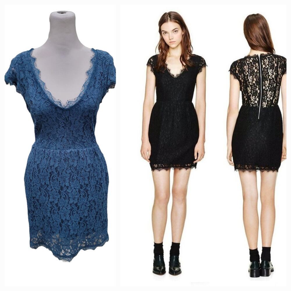 Aritzia Babaton‎ Women's Tobias Eyelash Lace Mini Dress Size 6